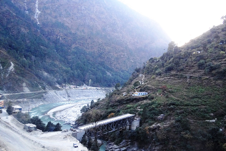 Road construction at Vishnugad